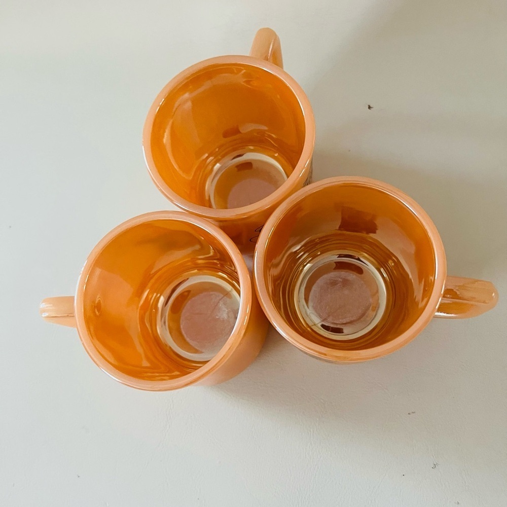 Fire King Orange Mugs Set of 3 - Picture 5 of 13
